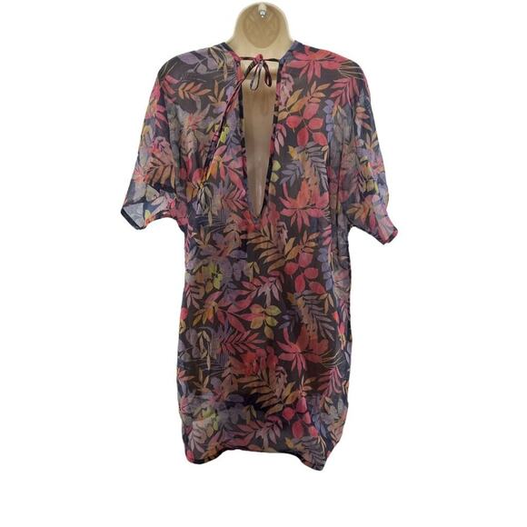 Lascana Tropical Print V-Neck Cover Up Womens Size 6 - Picture 5 of 5